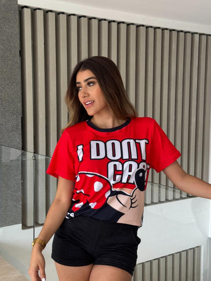 CAMISETA OVERSIZE ROJA DE MINNIE MOUSE