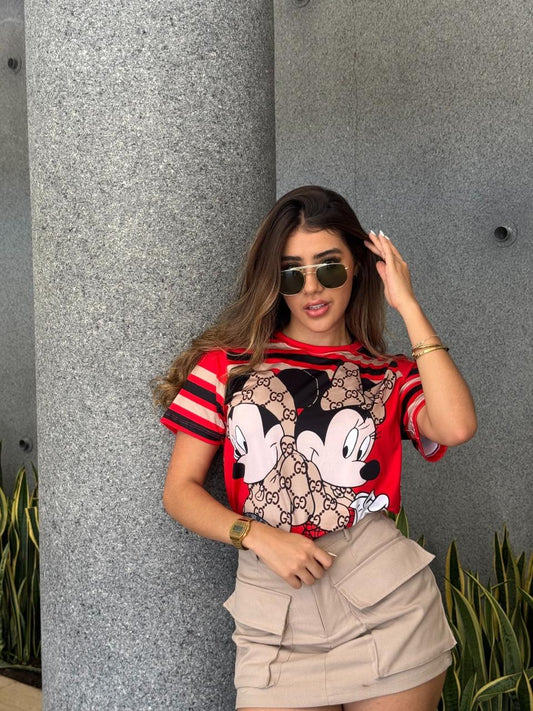 CAMISETA OVERSIZE ROJA DE MINNIE MOUSE